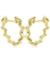 Unique Wavy Design Silver Hoop Earring HO-2515